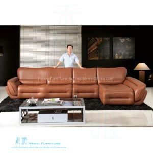 Modern Living Room Corner Leather Sofa for Home (HW-8999S)