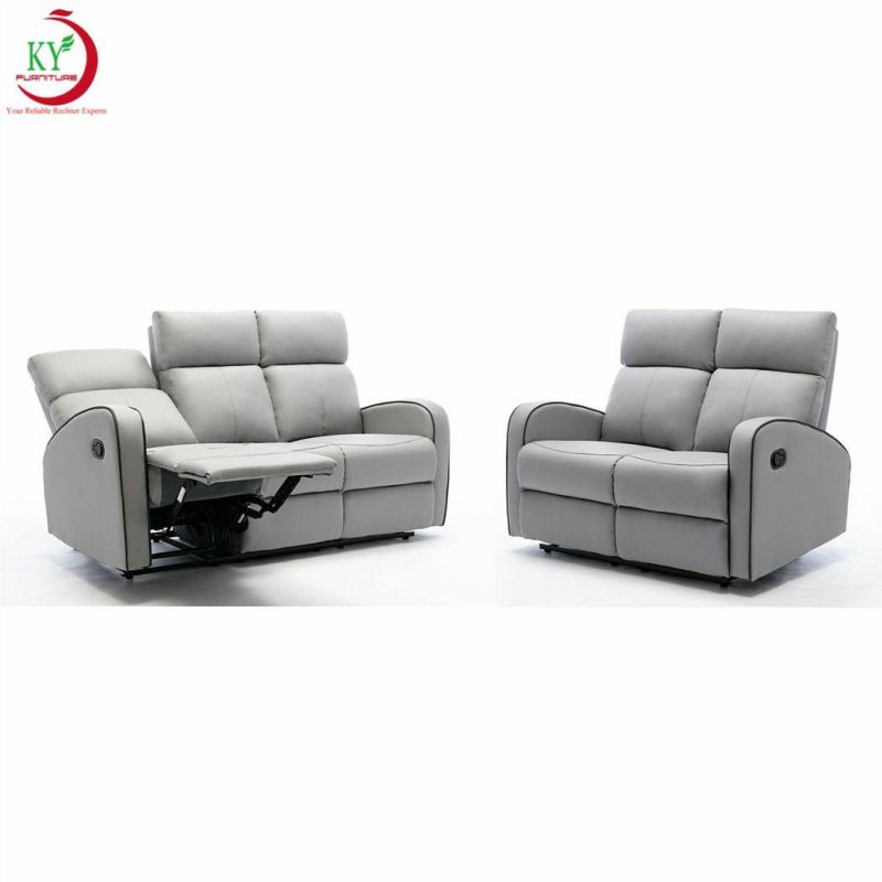 Jky Furniture High Adjustable Tech Fabric Manual Recliner Sofa Set