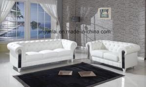 American Style Button Design Leather Sectional Sofa