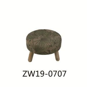 Classic Tropical Plant Linen Printing Kd Stool