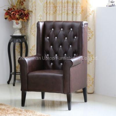 Elegant Living Room Chair with Emerald Upholstery and Armrest (SP-HC527)