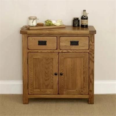 Oak Mini 2 Drawer 2 Door Sideboard