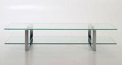 Glass Table TV Stands Customized Size