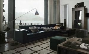 Italian Style Living Room Fabric Leather Sofa Set D-44 G (R) +O (L)