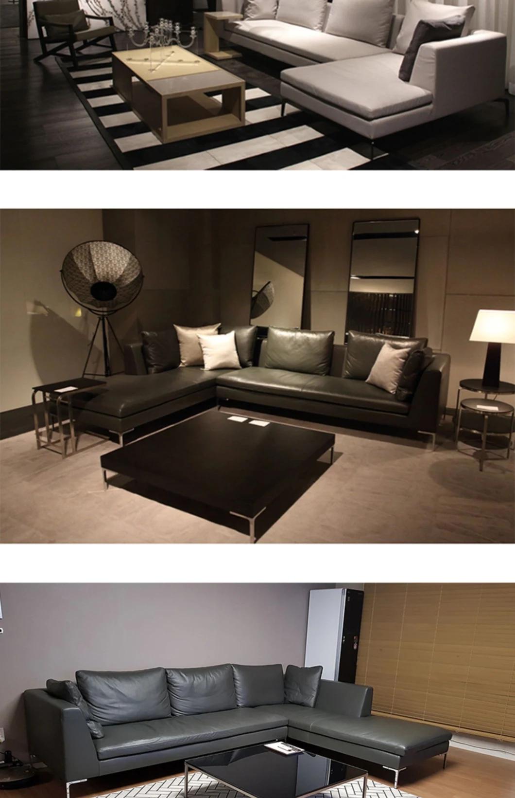 European Style Leather or Fabric Upholstery Couch Living Room Couch
