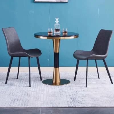 Latest Design Marble End Table Gold Metal Coffee Table for Hotel